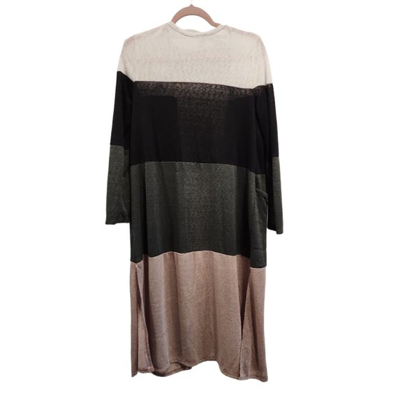 Long lightweight colorblock cardigan - Picture 3 of 3